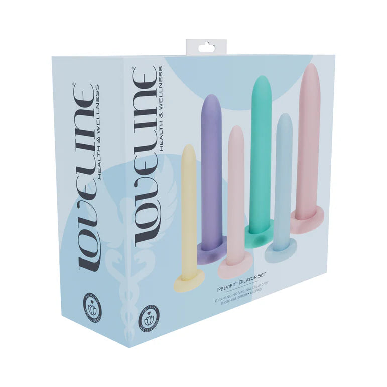 LoveLine PelviFit Expanding Vaginal Dilator Set Silicone Multicolor   Peachy and Banana