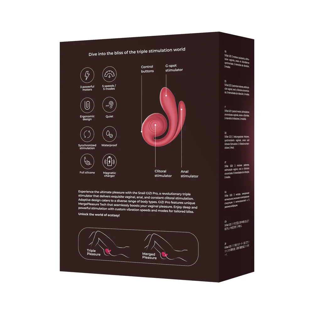 SVibe Snail Gizi Pro Vibrator Bordeaux