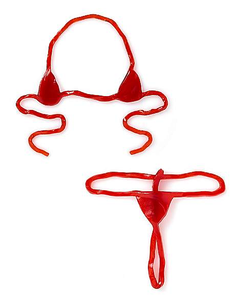Sweet & Sour Edible Gummy Lingerie Set - Thong & Bra | Peachy and Banana Sex Shop