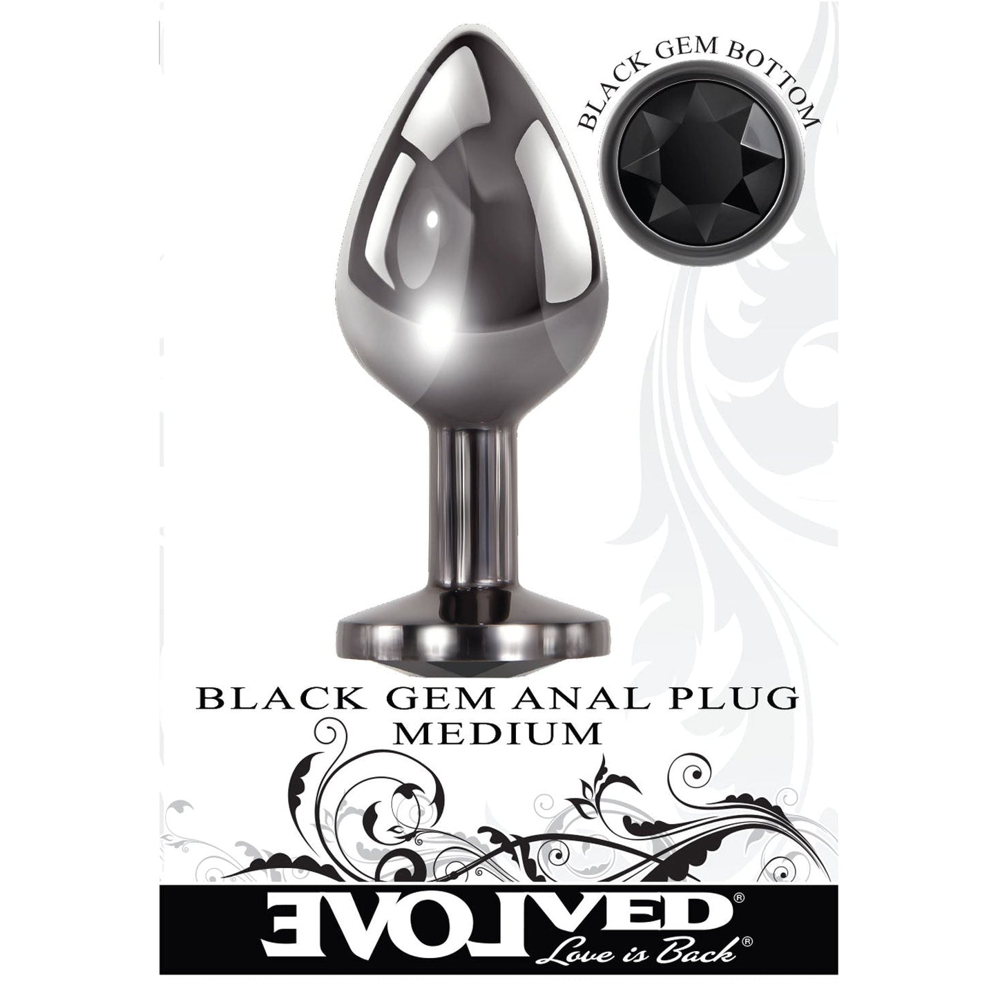 Black Gem Anal Plug - Medium