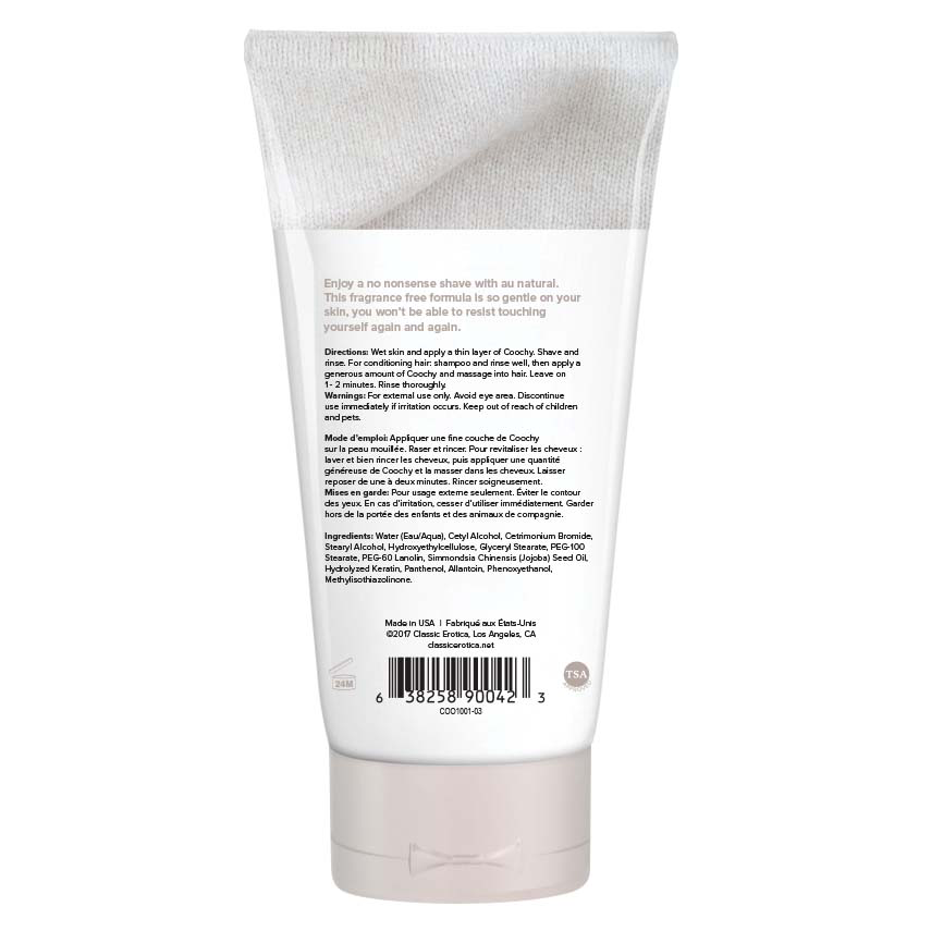 Coochy Shave Cream - Fragrance Free Au Natural - 3.4 Oz