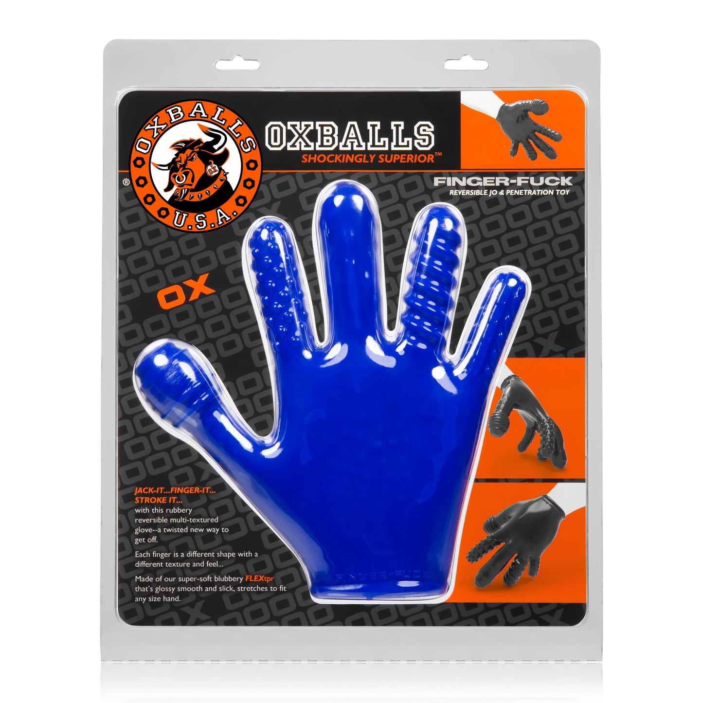 Finger- Fuck Reversible Jo & Penetration Toy - Police Blue