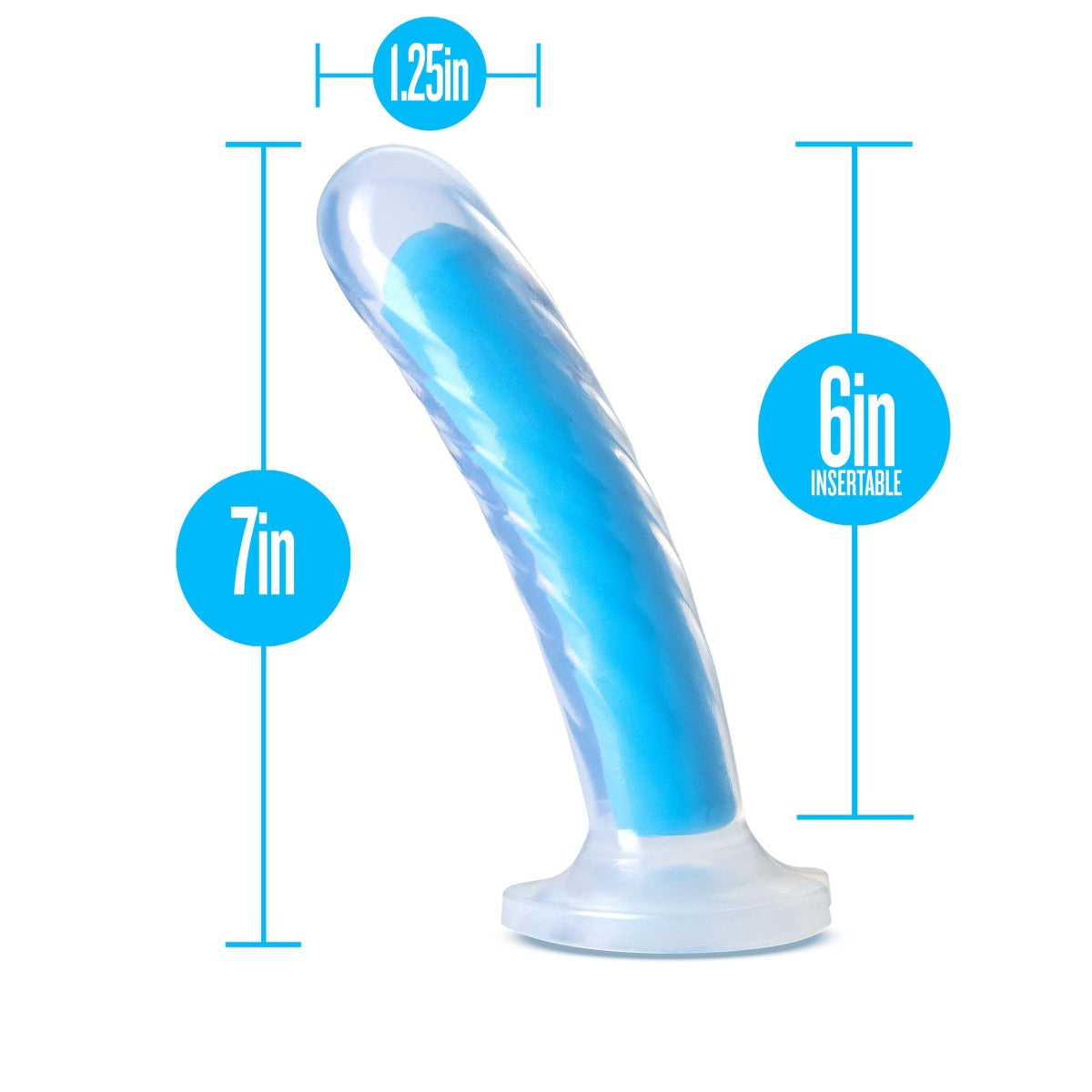 Glow in the Dark -7 Inch- Neon Blue