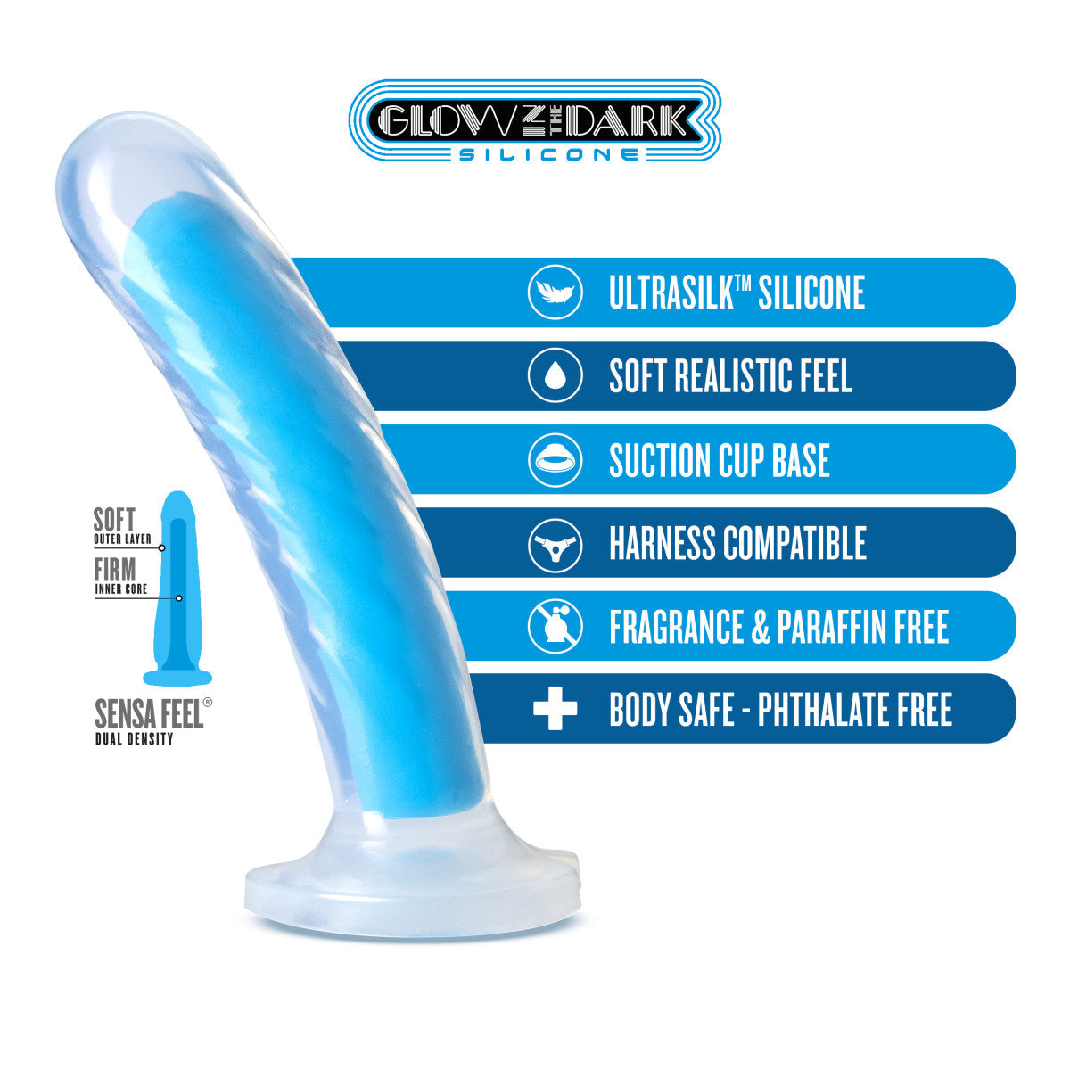 Glow in the Dark -7 Inch- Neon Blue