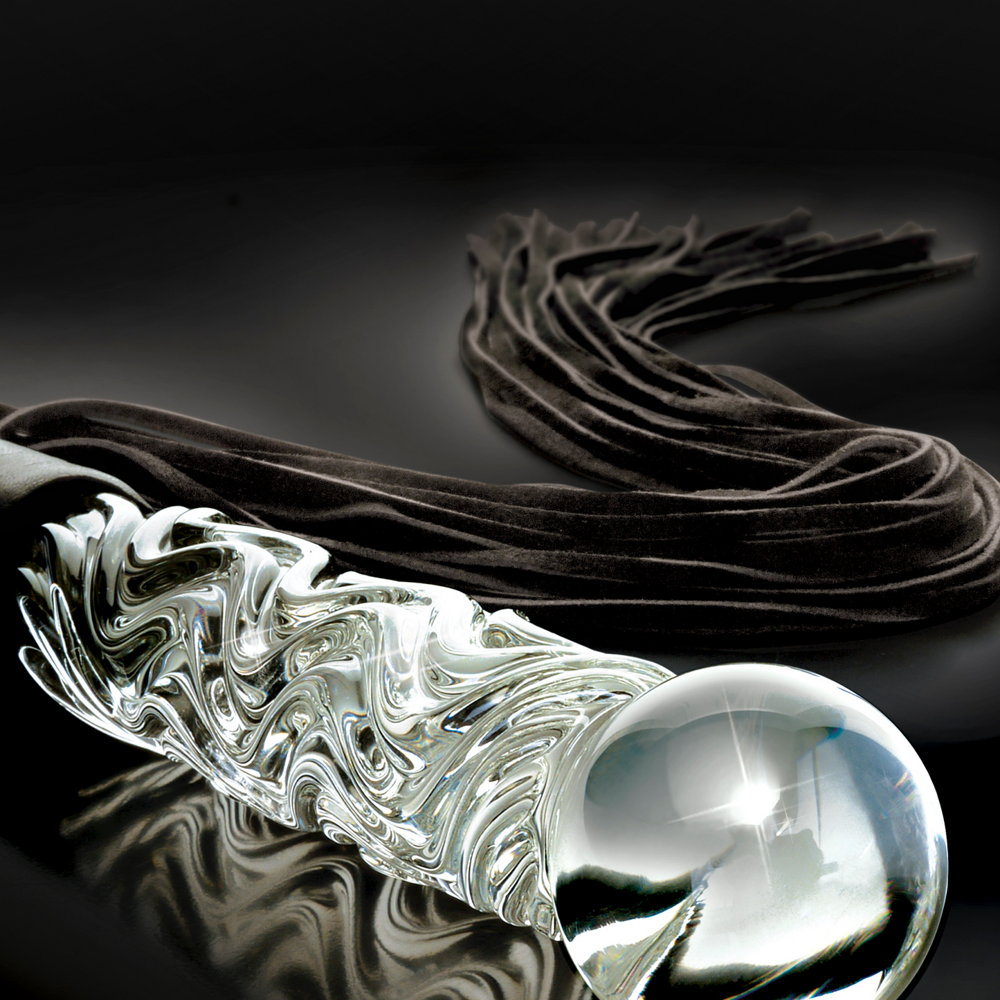 Icicles No. 38 - Clear Glass / Black