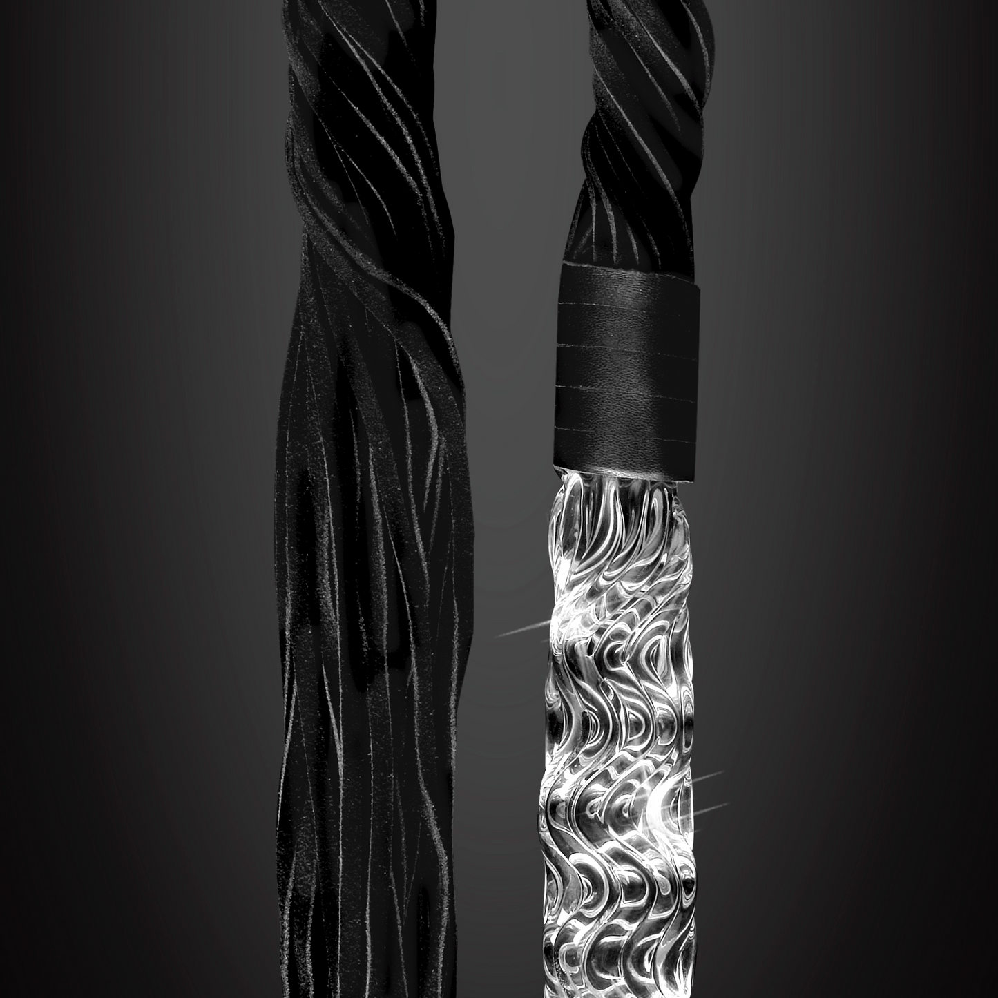 Icicles No. 38 - Clear Glass / Black