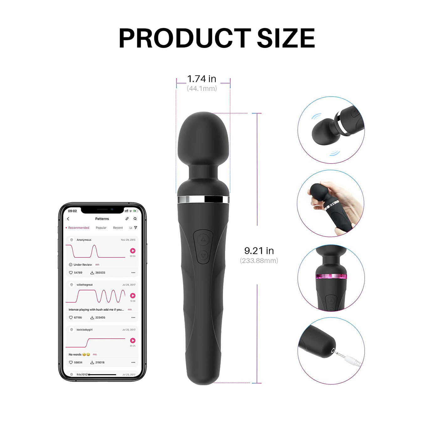 Lovense Domi 2 Bluetooth Programmable Wand Vibrator