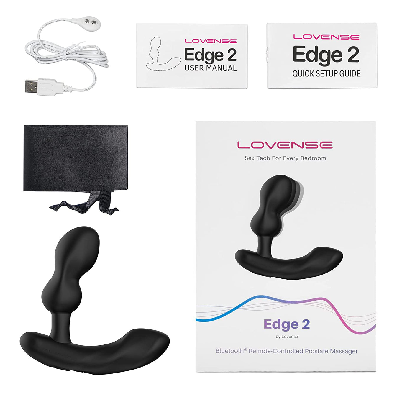 Lovense Edge 2 Bluetooth Remote-Controlled Adjustable Prostate Massager