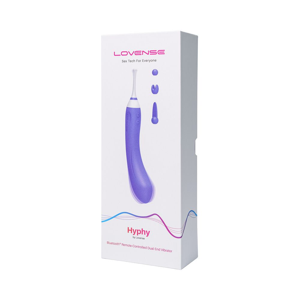 Lovense Hyphy Bluetooth Remote-Controlled Dual-End Vibrator Clitoral and G-Spot Stimulator