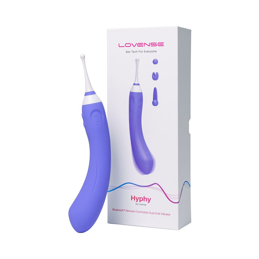 Lovense Hyphy Bluetooth Remote-Controlled Dual-End Vibrator Clitoral and G-Spot Stimulator