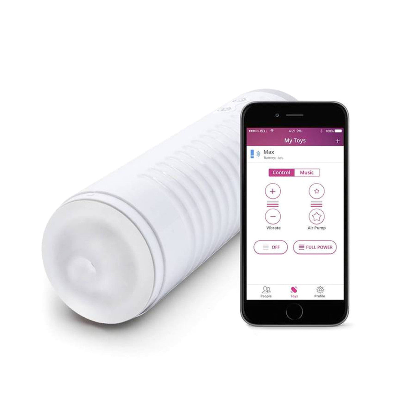 Lovense Max 2 Bluetooth App-Controlled Vibrating and Suction Masturbator (Neutral Sleeve)