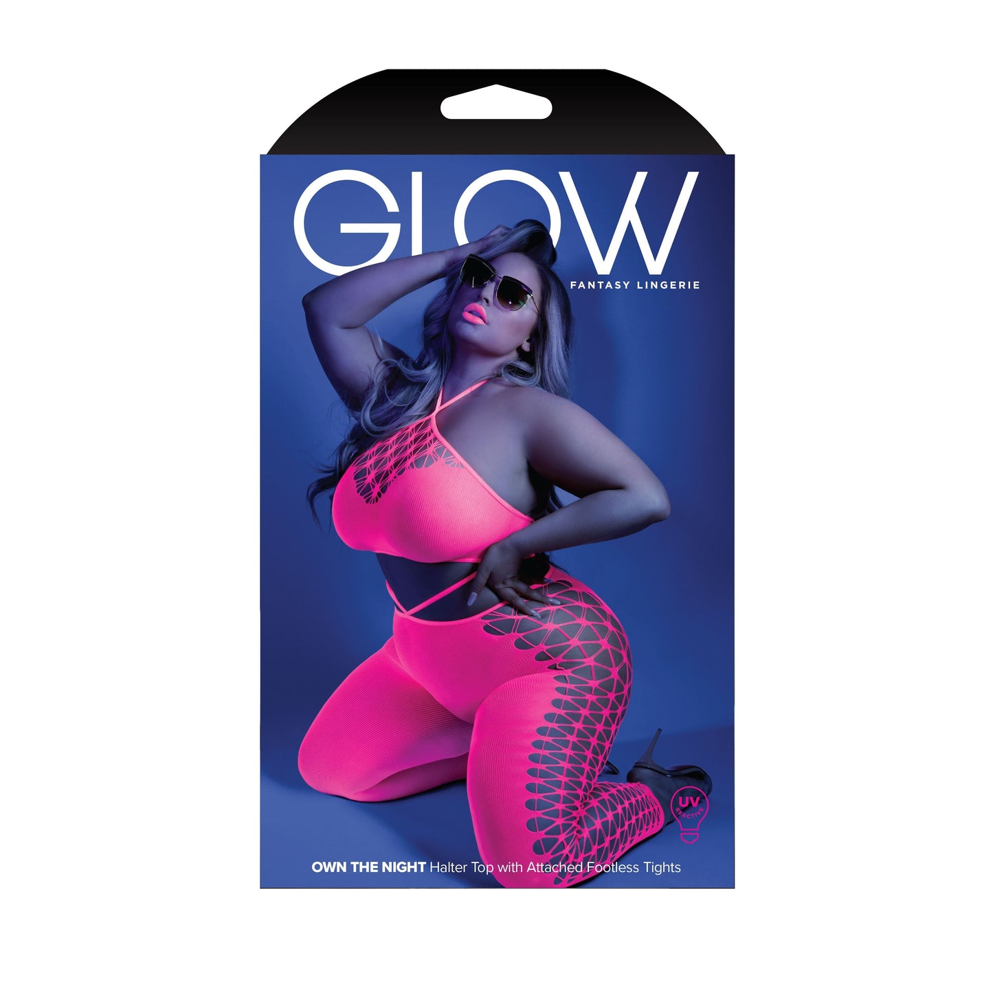 Own the Night Bodystocking - Queen - Neon Pink