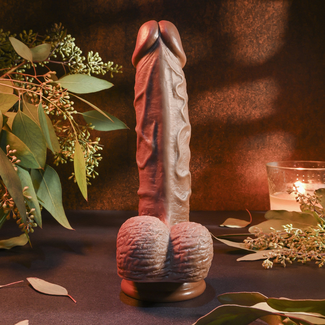 Realistic Dildo - 8 Inches - Dark