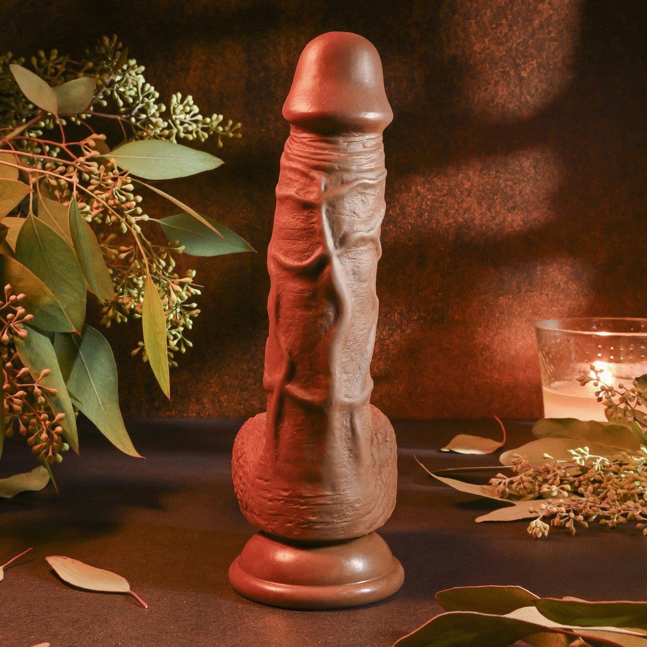 Realistic Dildo - 8 Inches - Dark