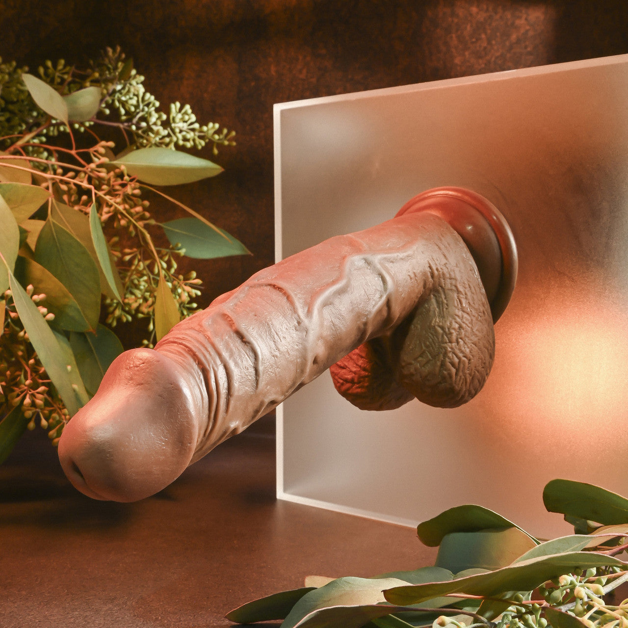 Realistic Dildo - 8 Inches - Dark