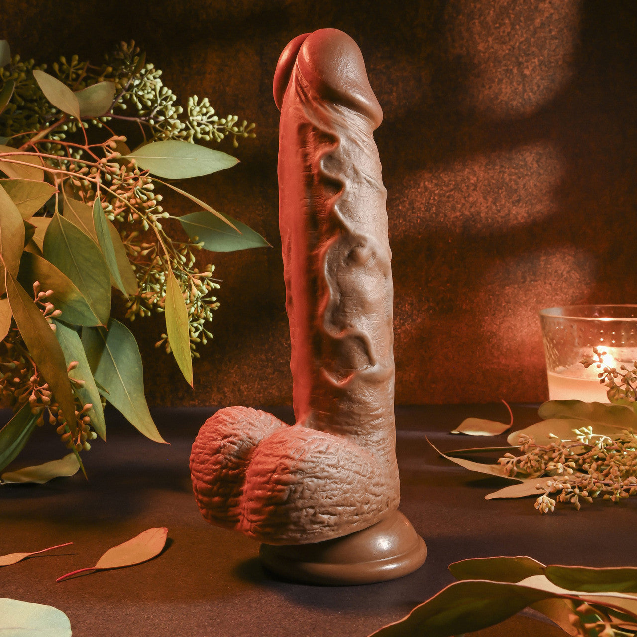 Realistic Dildo - 8 Inches - Dark
