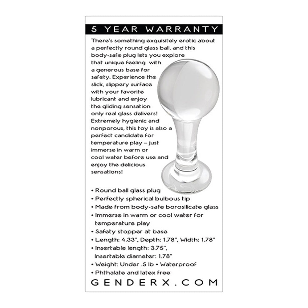 The Baller - Glass Plug Clear
