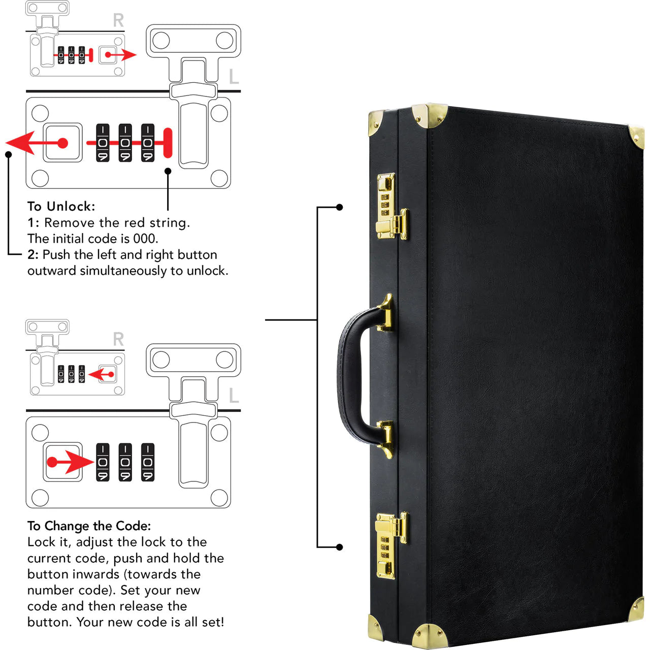 Whole Suitcase! Temptasia Safe Word Bondage Kit with Suitcase Black