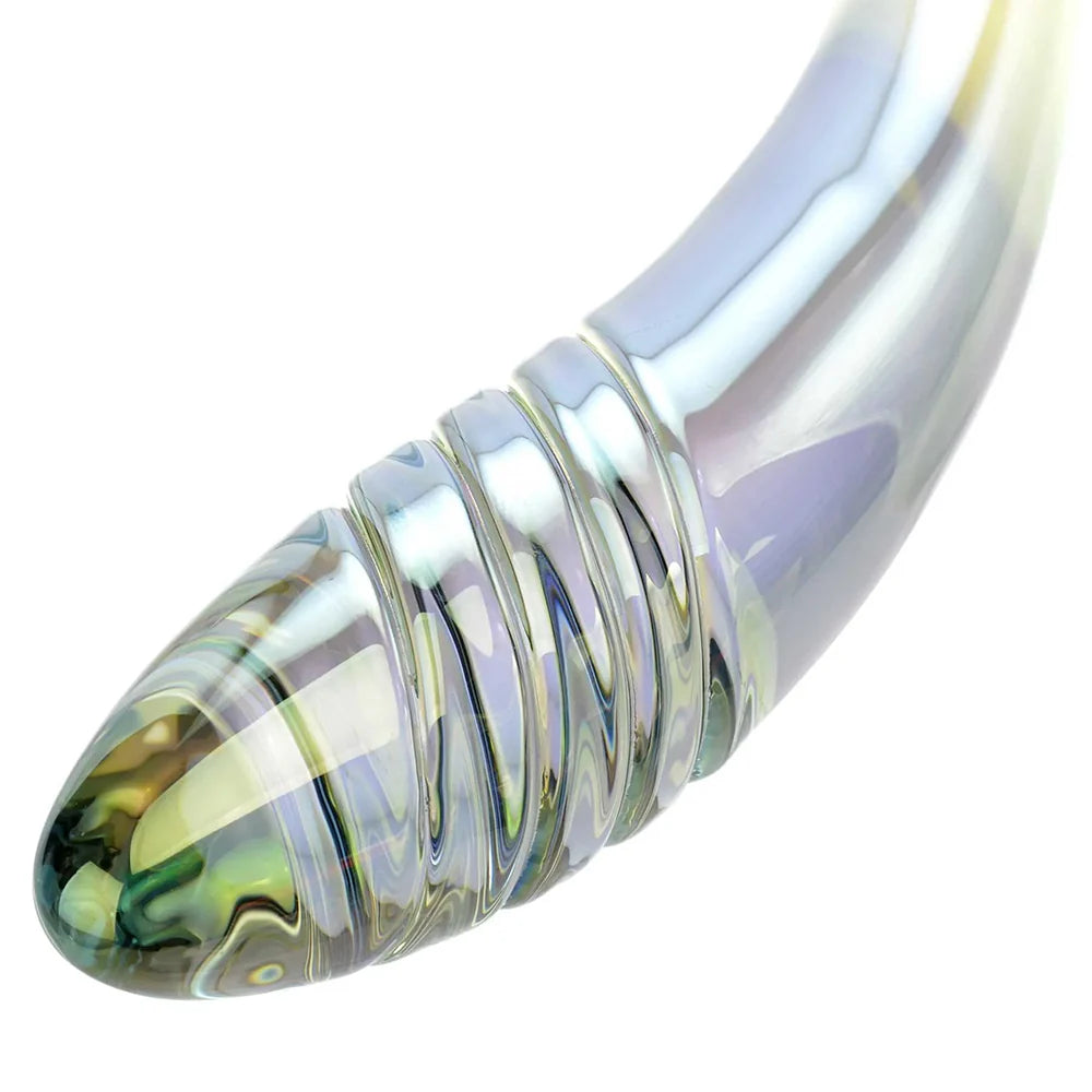 Adam & Eve Glass Fairy Wand — Iridescent Dual-Ended Glass Dildo
