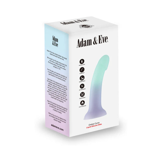 Adam & Eve Ombre Curve Liquid Silicone Dildo