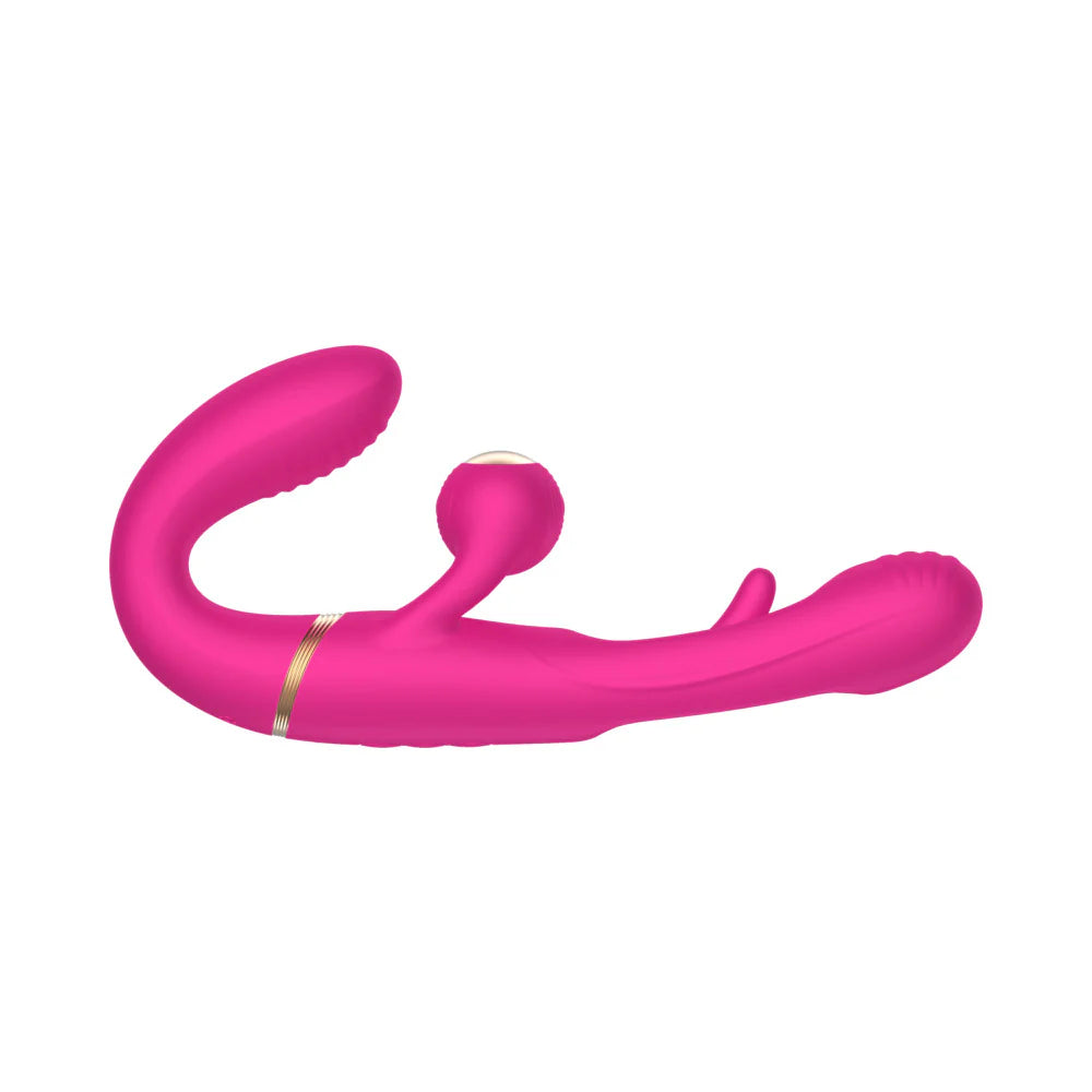 Adam & Eve Orgaz-Ohh-Matic - Strapless Strap-On Double-Ended Vibrator