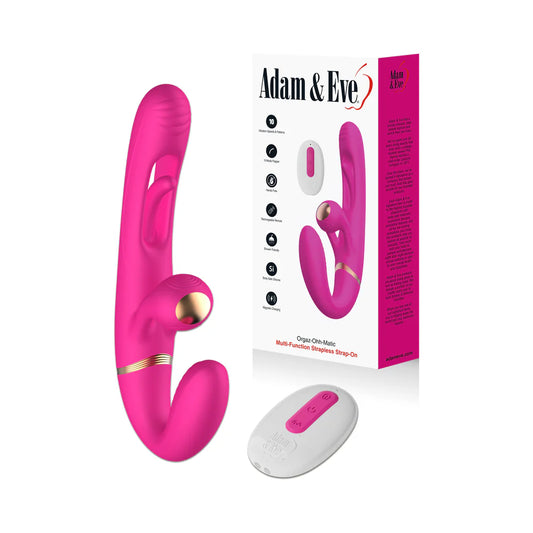 Adam & Eve Orgaz-Ohh-Matic - Strapless Strap-On Double-Ended Vibrator