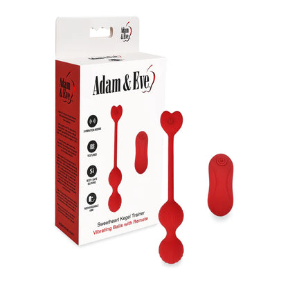 Adam & Eve Sweetheart Kegel Trainer — Vibrating Kegel Exerciser with Remote Control