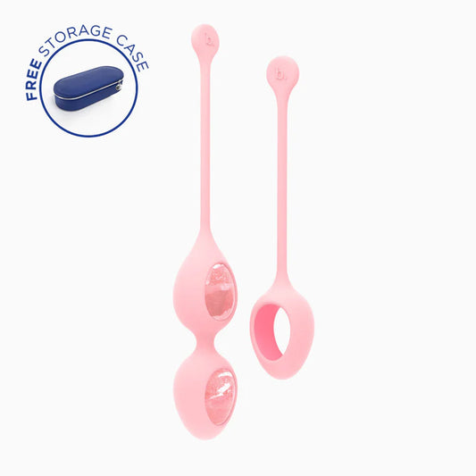 Biird Yonii Rose Quartz Yoni Eggs Set — 2-Piece Pelvic Floor Trainer