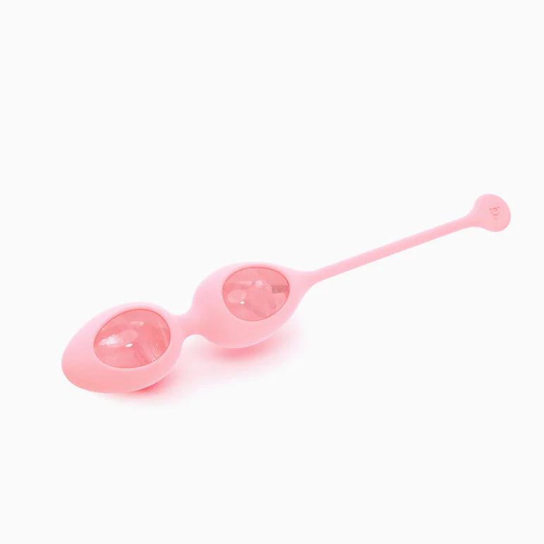 Biird Yonii Rose Quartz Yoni Eggs Set — 2-Piece Pelvic Floor Trainer