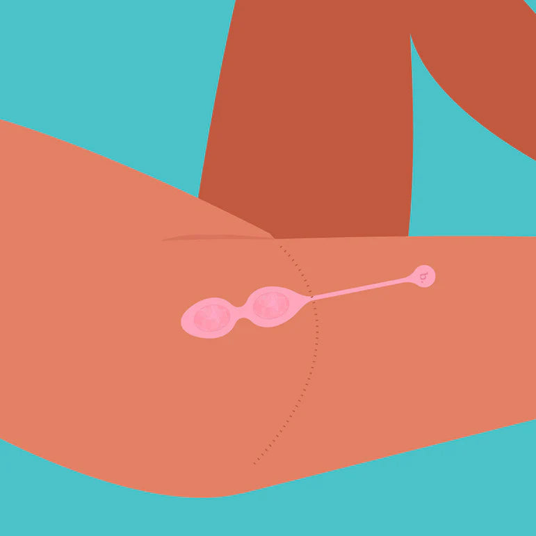 Biird Yonii Rose Quartz Yoni Eggs Set — 2-Piece Pelvic Floor Trainer