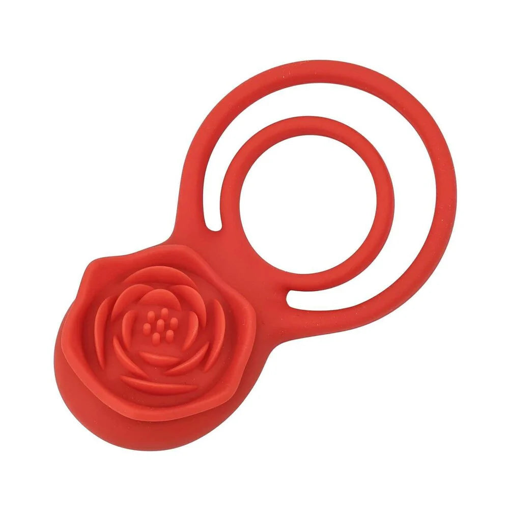 Couples Double Ring Vibrating Rose - Cock Ring