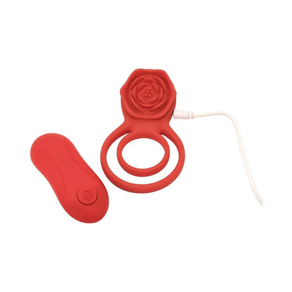 Couples Double Ring Vibrating Rose - Cock Ring