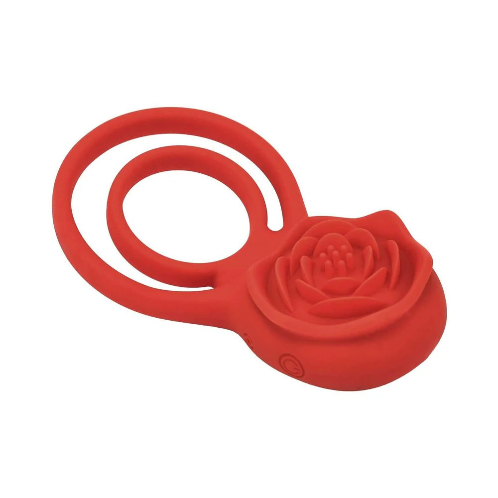 Couples Double Ring Vibrating Rose - Cock Ring