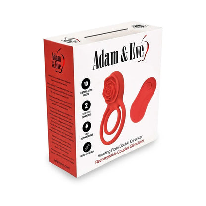 Couples Double Ring Vibrating Rose - Cock Ring