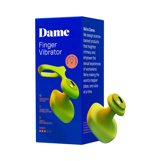 Dame Fin 2.0 Finger Vibrator - Citrus