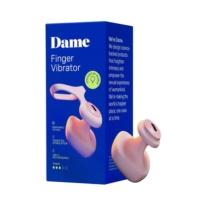 Dame Fin 2.0 Finger Vibrator - Quartz