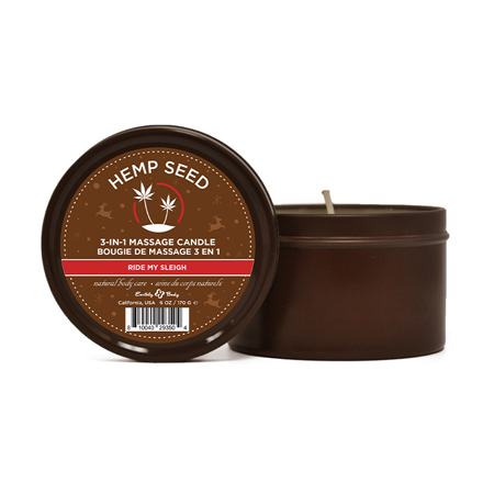 Earthly Body Hemp Seed Candle Ride My Sleigh 6 oz