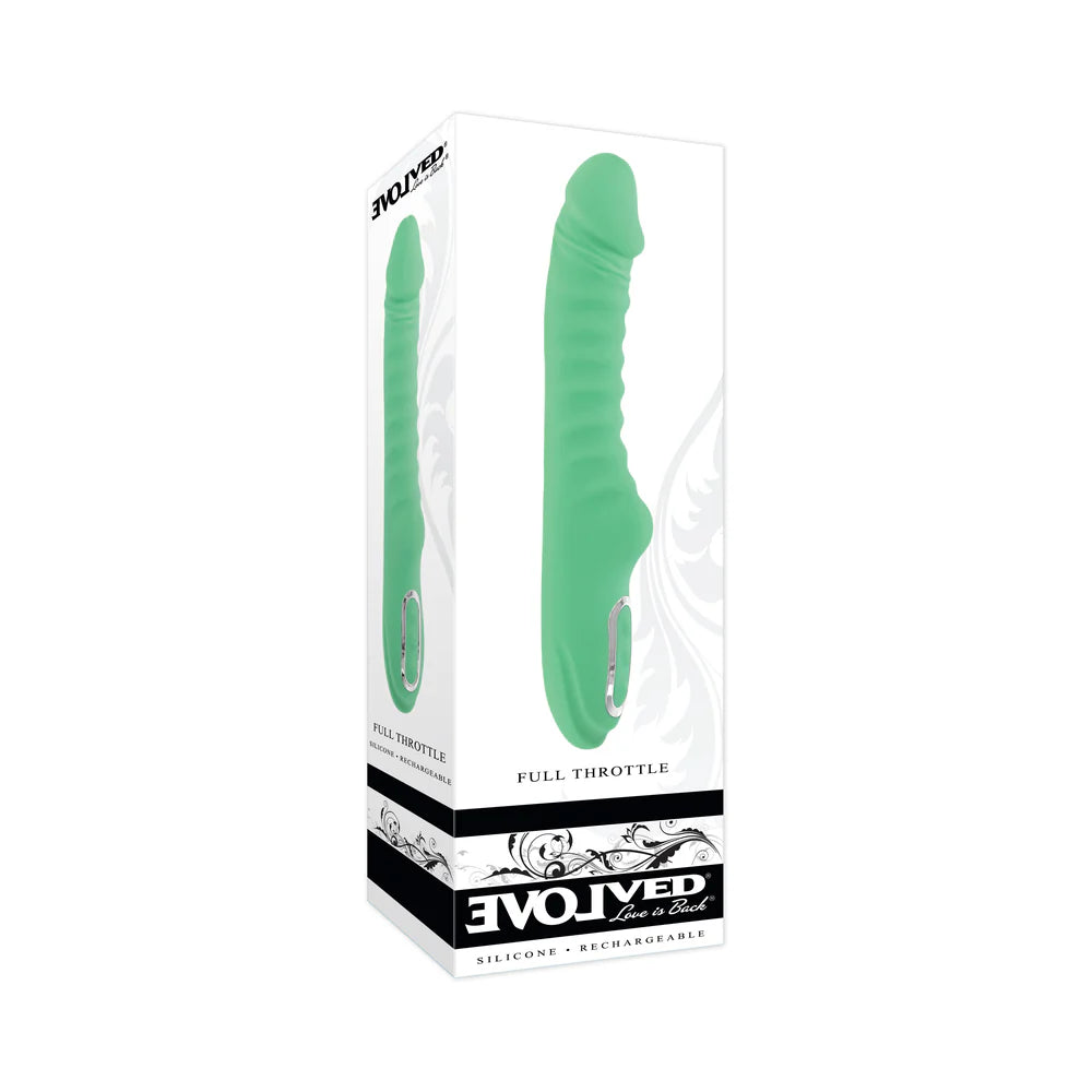 Evolved Full Throttle Rechargeable Warming Vibrator — Mint Green