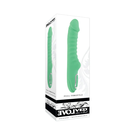 Evolved Full Throttle Rechargeable Warming Vibrator — Mint Green
