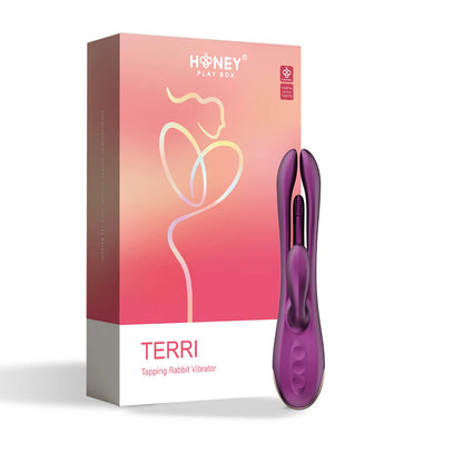 Honey Play Box Terri App-Controlled Kinky Finger Tapping Rabbit Vibrator-Purple