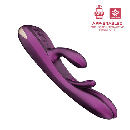 Honey Play Box Terri App-Controlled Kinky Finger Tapping Rabbit Vibrator-Purple