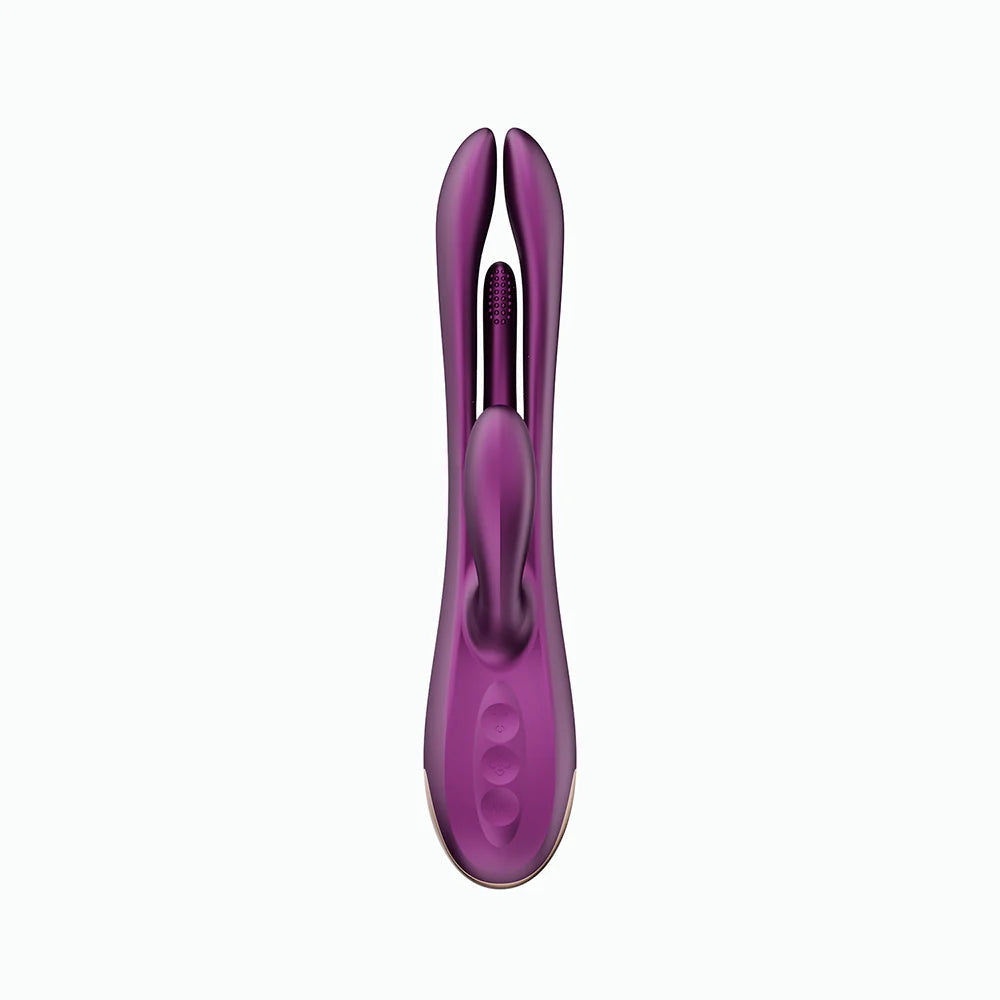 Honey Play Box Terri App-Controlled Kinky Finger Tapping Rabbit Vibrator-Purple