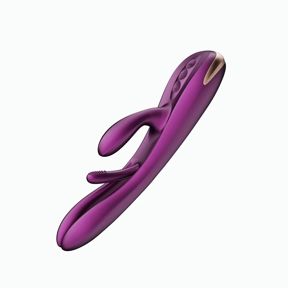 Honey Play Box Terri App-Controlled Kinky Finger Tapping Rabbit Vibrator-Purple