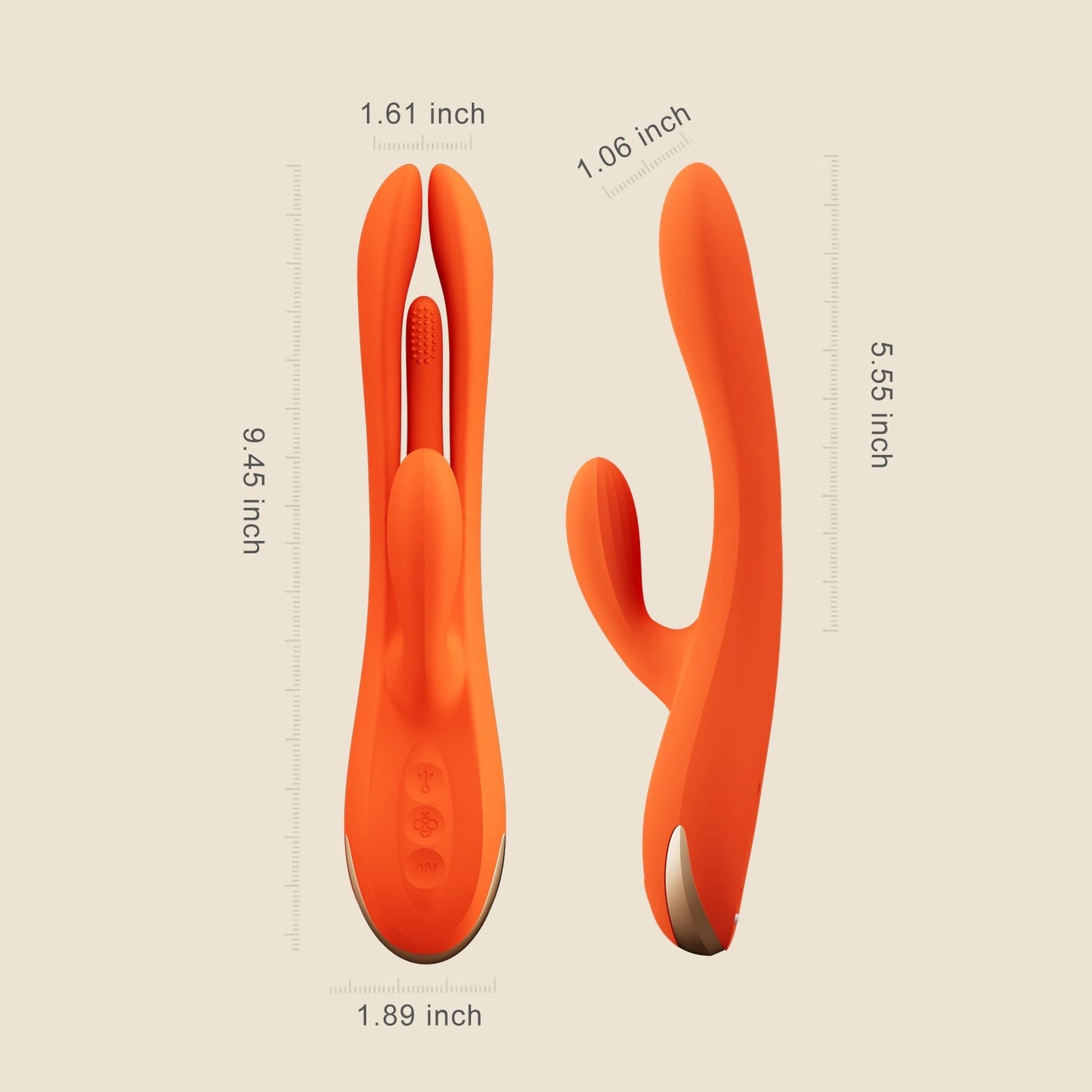 Honey Play Box Terri App-Controlled Kinky Finger Tapping Rabbit Vibrator-Purple