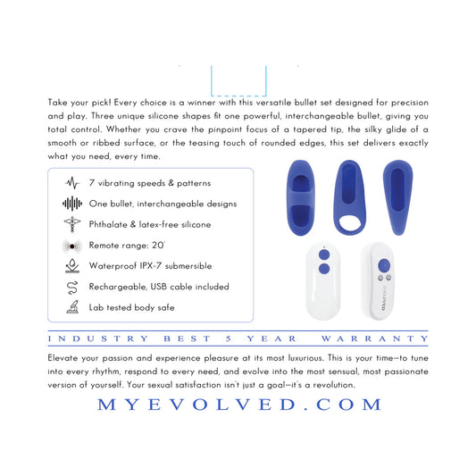 Multi-Use Vibe: Finger, Cock Ring & Regular with Remote Control– Evolved Take Your Pick