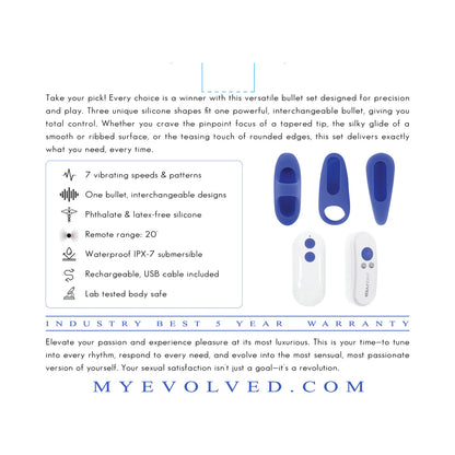Multi-Use Vibe: Finger, Cock Ring & Regular with Remote Control– Evolved Take Your Pick