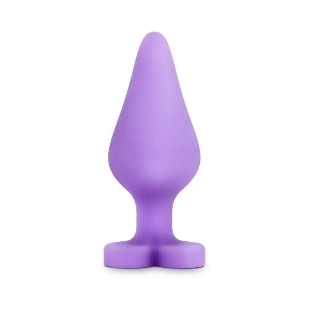 Naughty Candy Hearts Silicone Anal Plug – 'Do Me Now' Purple by Blush