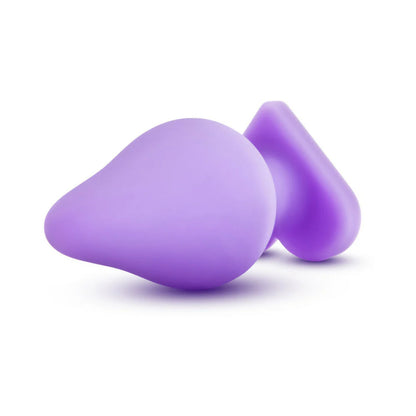 Naughty Candy Hearts Silicone Anal Plug – 'Do Me Now' Purple by Blush