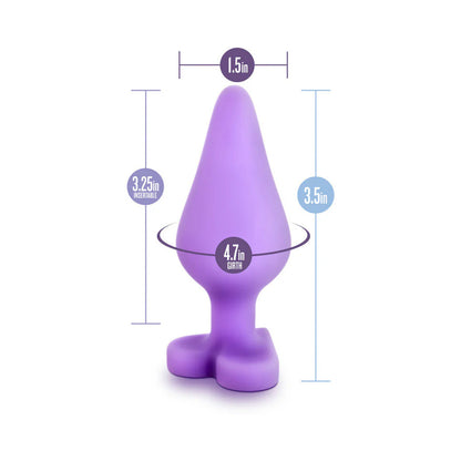 Naughty Candy Hearts Silicone Anal Plug – 'Do Me Now' Purple by Blush