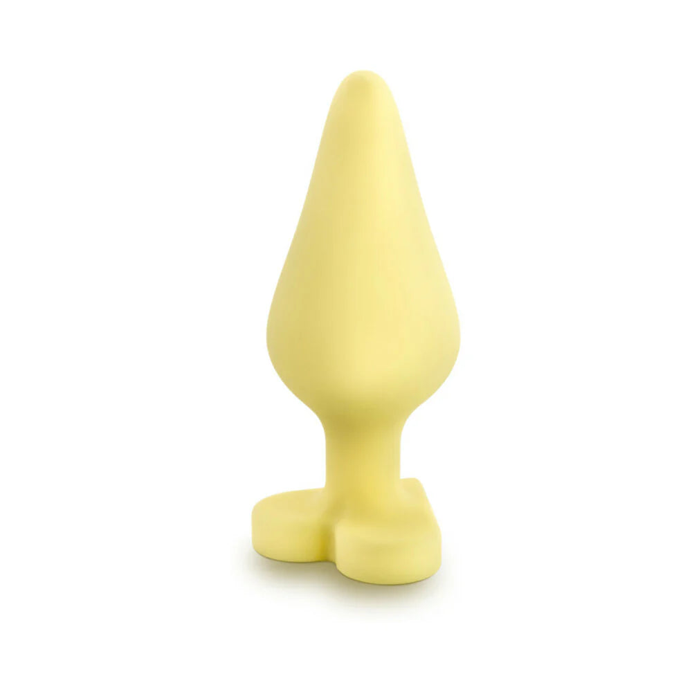 Naughty Candy Hearts Silicone Anal Plug – 'Spank Me' Yellow by Blush